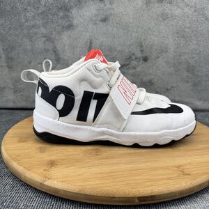 Nike Team Hustle D 9 JDI Shoes Youth Size 3Y White Black Strap AQ9976-100